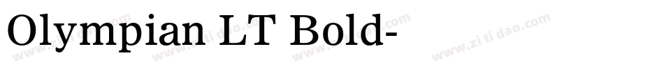 Olympian LT Bold字体转换